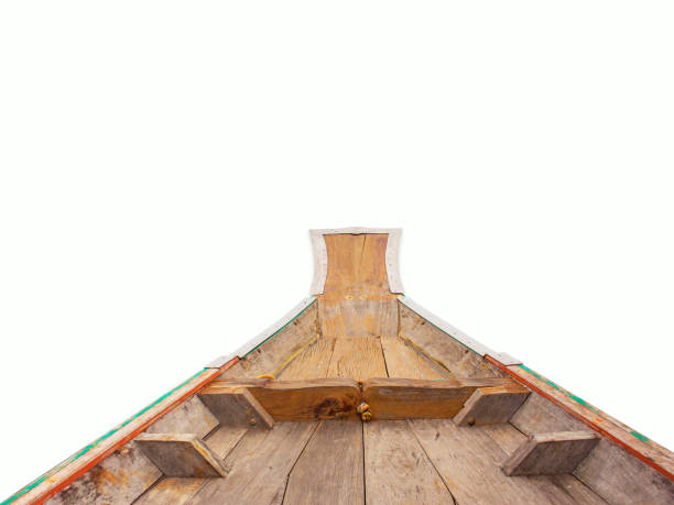 istock Vintage wooden boat,isolated on white background . 1280476332