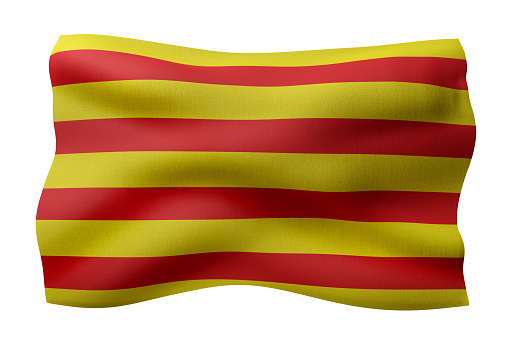 3d Bandera de la región de Cataluña photo