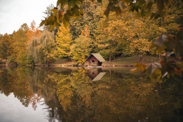istock Beautiful Autumn colors reflections on the lake 1280481050