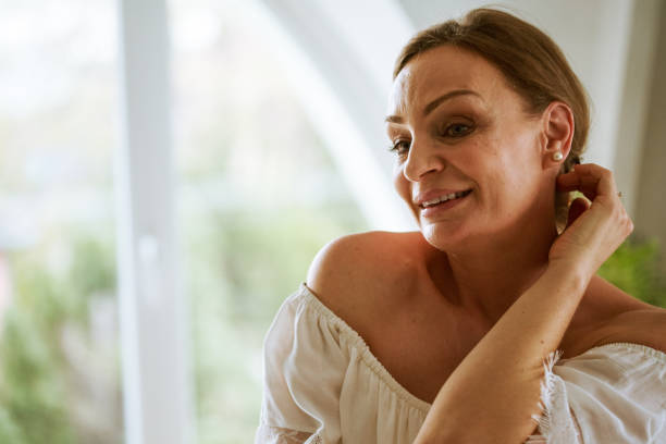 istock Mature woman relaxing at her bright place 1280481266