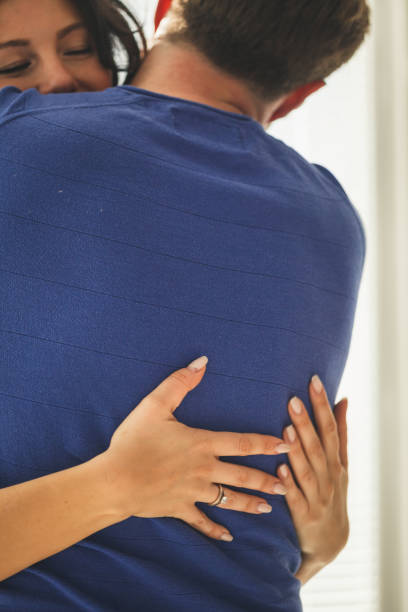 istock Romantic couple enjoying embracing each other 1280483574