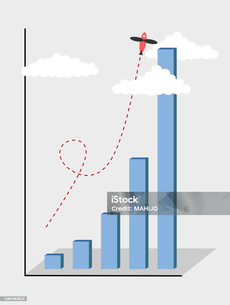 Chart Exploding Growth Bar Chart Growing Exponentially Stock Illustration - Download Image Now ...