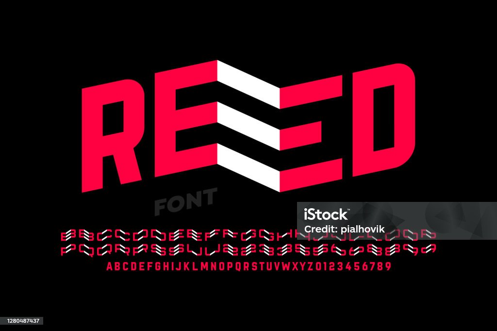 Modern Font Design With Alternate Letters Stock Illustration - Download ...
