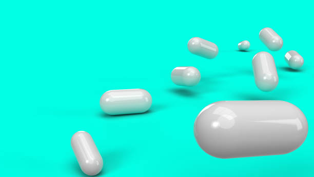 istock Medical capsules and tablets in 3D 1280488805