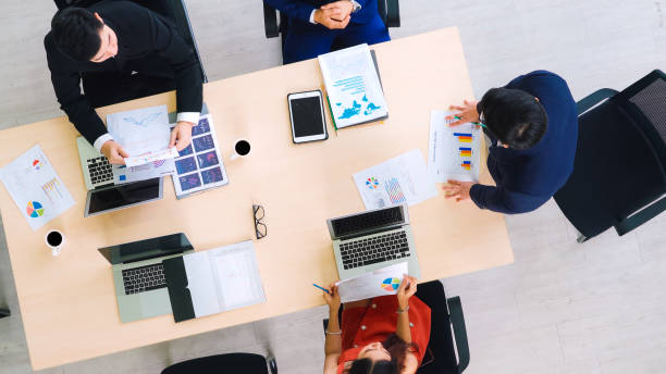 istock Business people group meeting shot from top view 1280489786