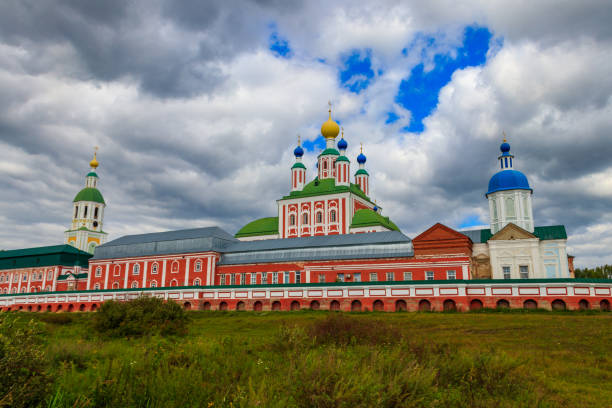 Sanaksar monastery of the Nativity of the Mother of God in Temnikov, Republic Mordovia, Russia Temnikov, Russia - August 9, 2019: Sanaksar monastery of the Nativity of the Mother of God in Temnikov, Republic Mordovia, Russia mordovia stock pictures, royalty-free photos & images