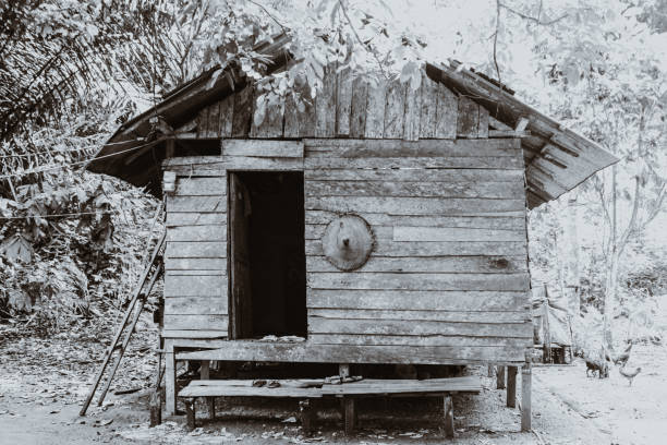 a house - home interior cabin shack european alps imagens e fotografias de stock