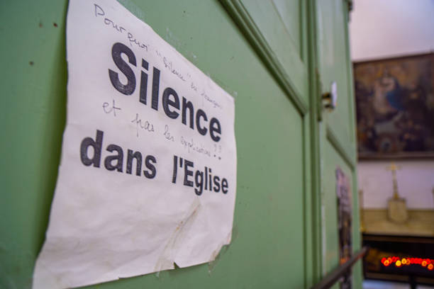 istock silence in church sign 1280495901