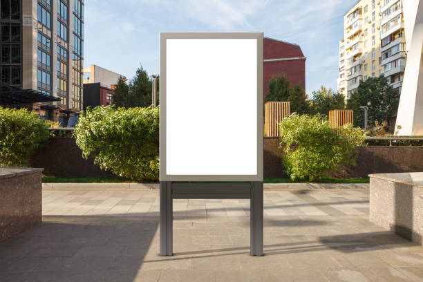 istock Advertising billboard stand mock up on the street. 1280499826