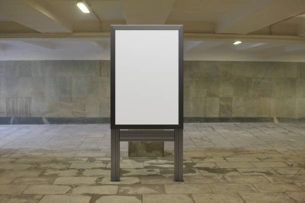 istock Billboard stand mock up in the underground passage. 1280499991