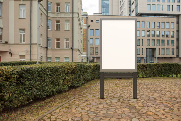 istock Advertising billboard stand mock up on the street. 1280500541