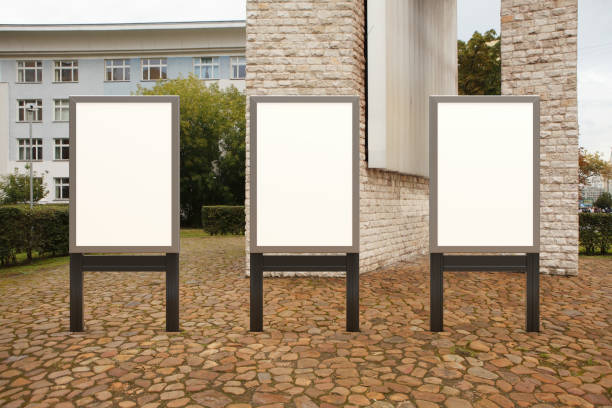 istock Advertising billboard stands mock up on the street. 1280500620