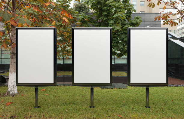 istock Advertising billboard stands mock up on the street. 1280500846