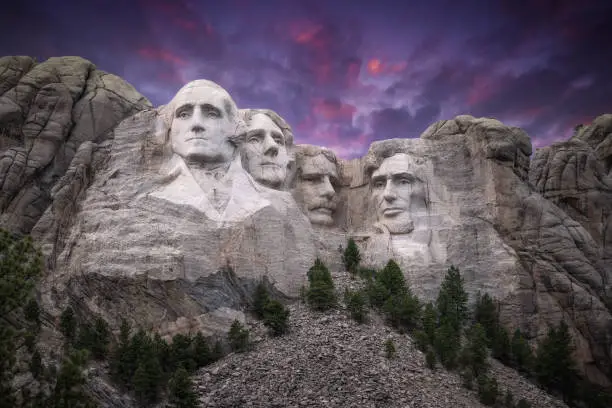 Photo of Mt. Rushmore Under a Stunning Sky