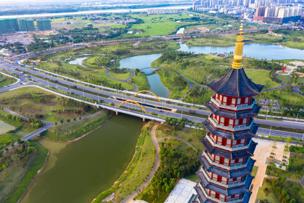 istock Asian Chinese pagoda architectural style 1280507892