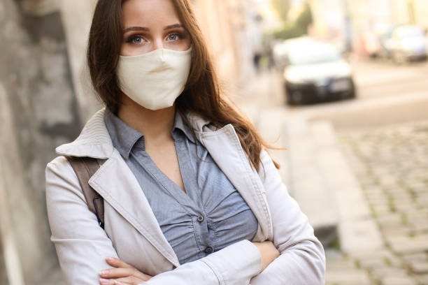 istock Young woman wearing a mask 1280509026