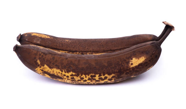 przejrzałego banana - banana rotting ripe above zdjęcia i obrazy z banku zdjęć