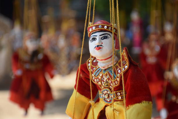 istock Souvenirs of painted puppets inside Bagan archaeological site, Myanmar 1280515924