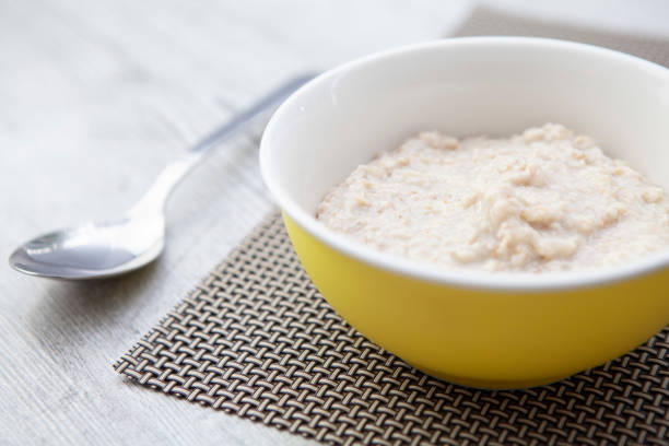 Healthy breakfast of oatmeal