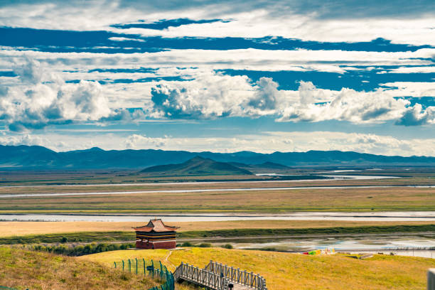 istock Tibetan architecture on grassland 1280517329
