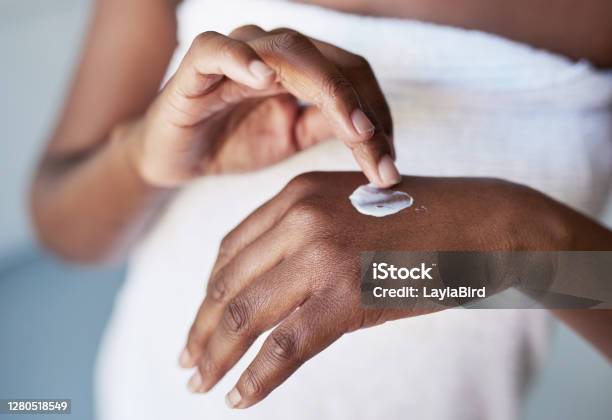 A Little Goes A Long Way Stock Photo - Download Image Now - Hand Cream, Moisturizer, Hand