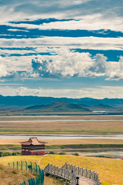 istock Tibetan architecture on grassland 1280518981