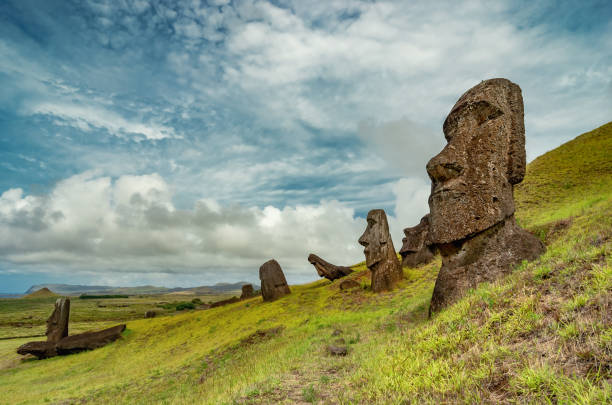 istock Moai statues at Rano Raraku Volcano at Easter Island, Chile 1280524586
