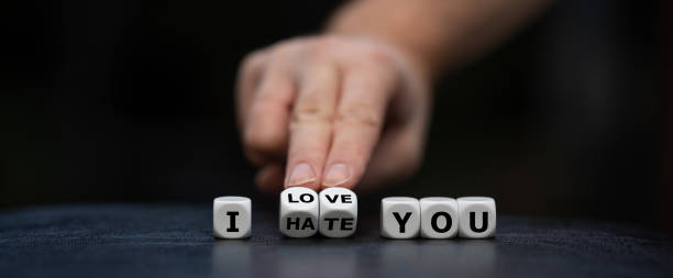 Hand turns dice and changes the expression 