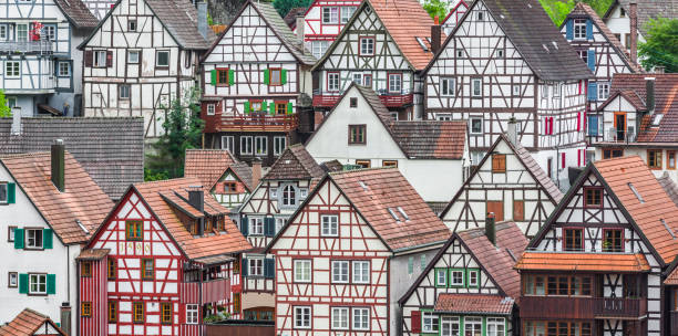 istock Half-timbered houses in Schiltach in the Black Forest 1280540827