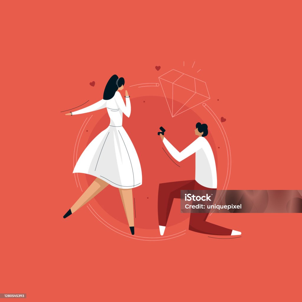 Đám Cưới Cầu Hôn Cưới Tôi Khái Niệm Lễ Kỷ Niệm Ngày Valentine Hình ...