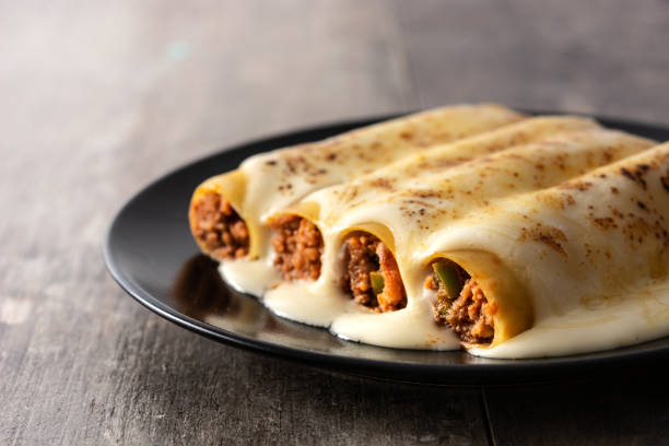 Delicious meat cannelloni pasta