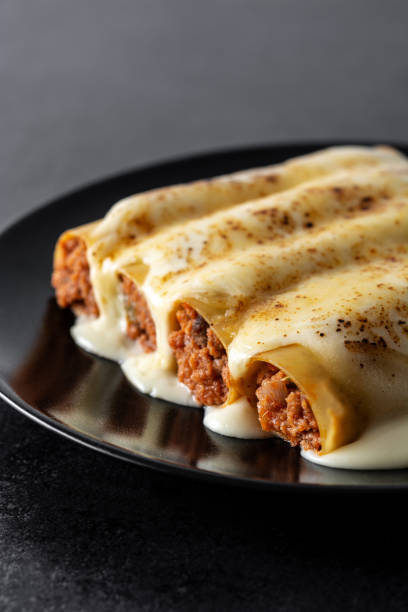 Delicious meat cannelloni pasta