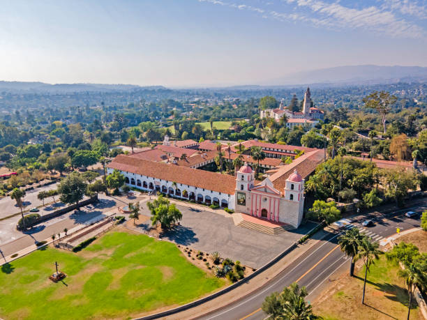 istock Santa Barbara Mission Aerial view 1280560401