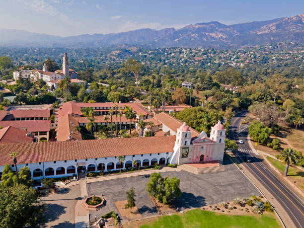 istock Santa Barbara Mission Aerial view 1280560430