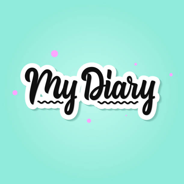 현대적인 서예 디자인. - secret diary stock illustrations