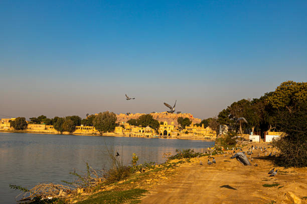 istock Ancient architecture ruins at Gadi Sagar (Gadisar) lake Jaisalmer, Rajasthan 1280563970