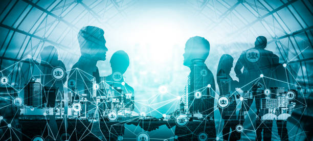 istock Creative image of many business people conference group meeting 1280570552