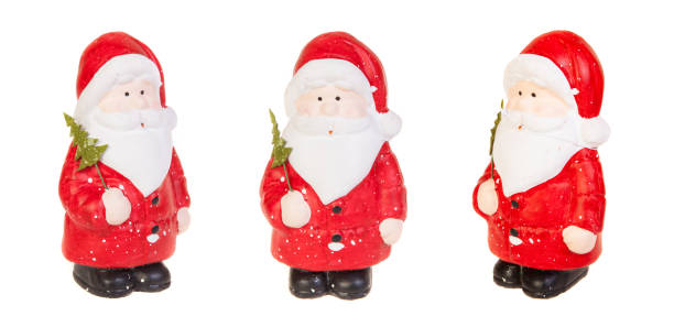 istock Santa Clause model figure, ceramic toy. Three sides, isolated on white 1280574752