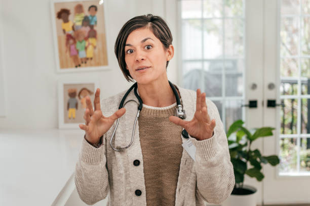 istock Doctor on her online meeting 1280576558