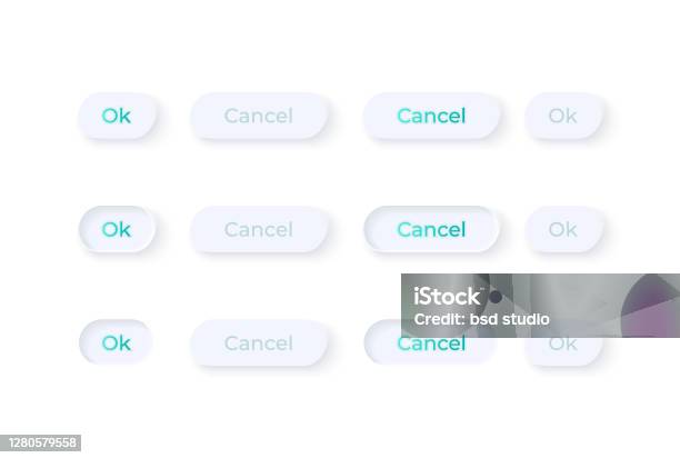Conform Button Confirmation Buttons Ui Elements Kit Stock Illustration - Download ...