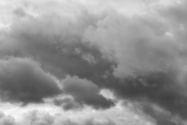 istock Stormy clouds. Black and white background. 1280586118