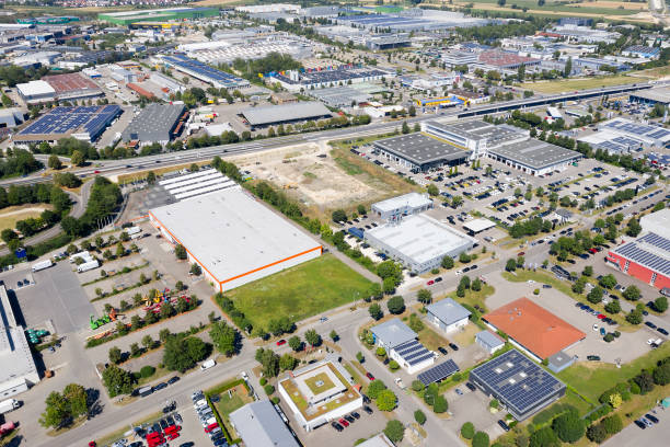 istock Industrial District, Aerial View 1280592137