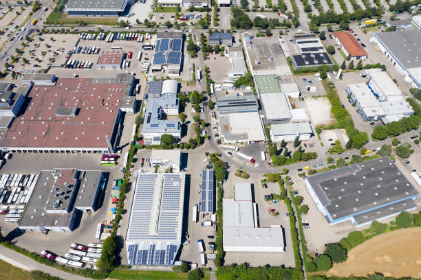 istock Industrial District, Aerial View 1280592426