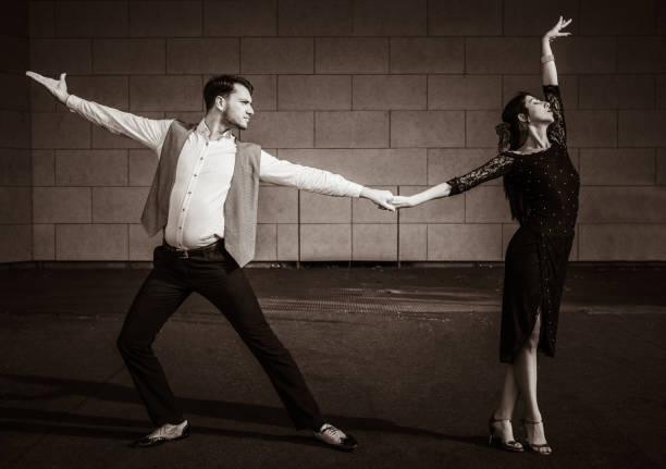 istock Couple dancing tango outdoor 1280603018