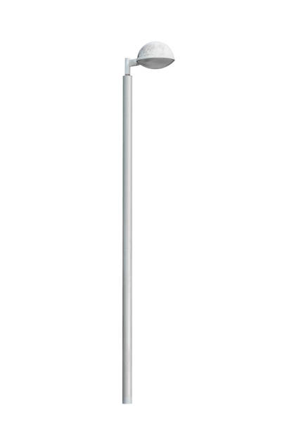 street lamp post isolated on white background