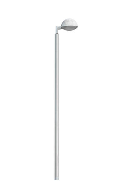 street lamp post isolated on white background Modern street lamp post isolated on white background pole stock pictures, royalty-free photos & images