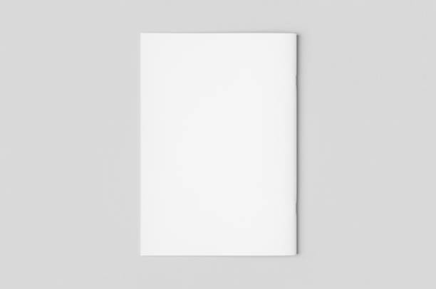 istock A4 portrait magazine, catalog mockup, saddle stitch, backside. 1280623266