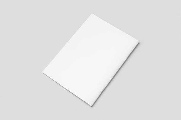 istock A4 portrait magazine, catalog mockup, saddle stitch, backside. 1280623383