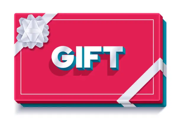 Vector illustration of Gift Box Gift Card Holiday Present