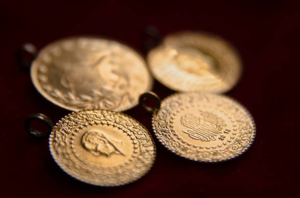 istock Traditional Turkish gold. Turkish gold with different properties in different groups 1280637430